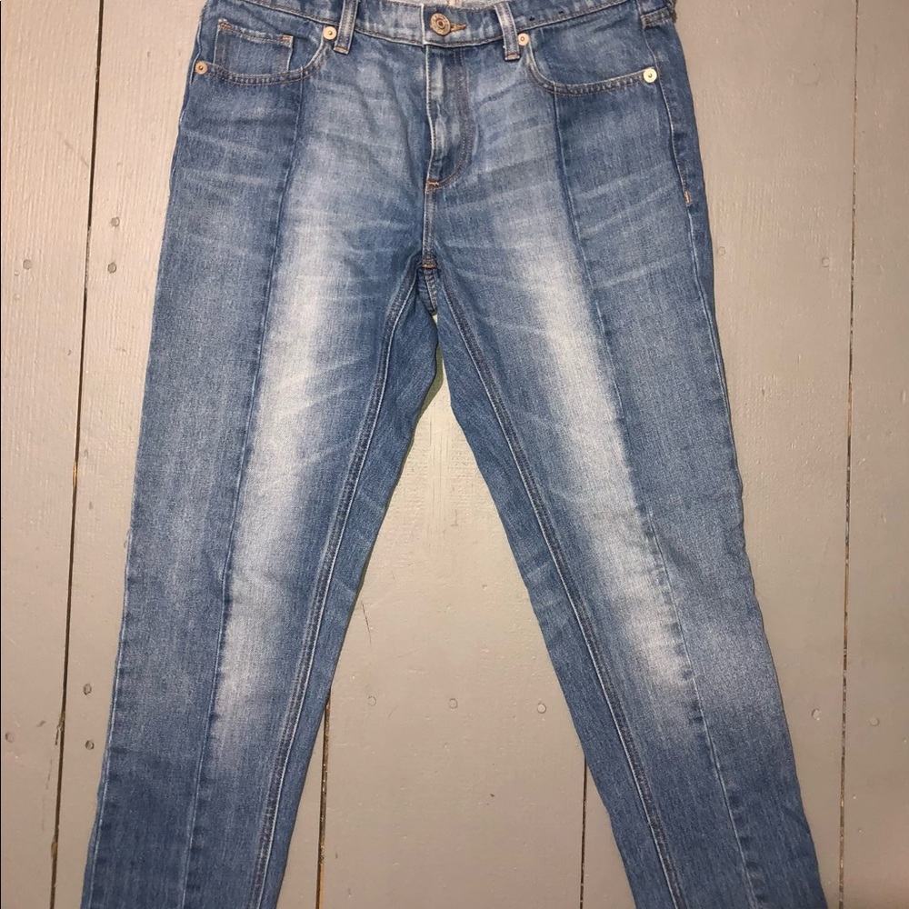 Express Mid Rise Split Jeans